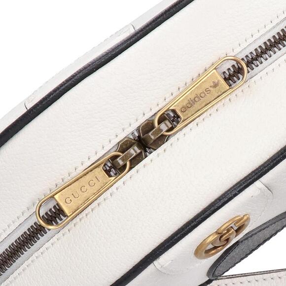 GUCCI adidas GG Marmont Leather Shoulder Bag White - Picture 7 of 7